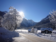 Traumhafte Winterlandschaft zum Jägersee in Kleinarl im Salzburger Land